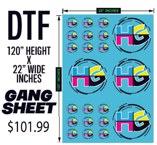 Direct To Film  - 120" DTF Gang Sheet