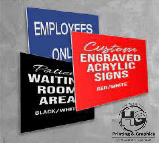Two-Tone Engraved Acrylic Plaques S.L.C