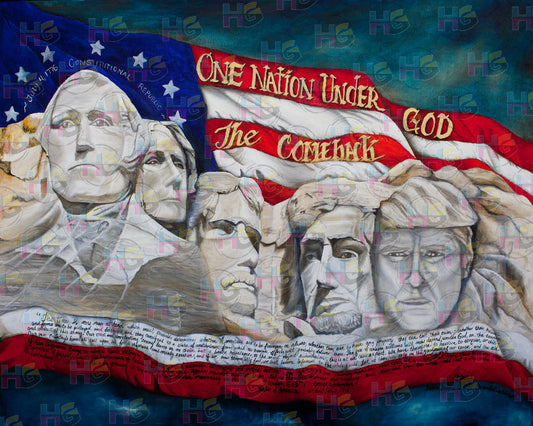 One Nation Under God Stretched Canvas - Patriot