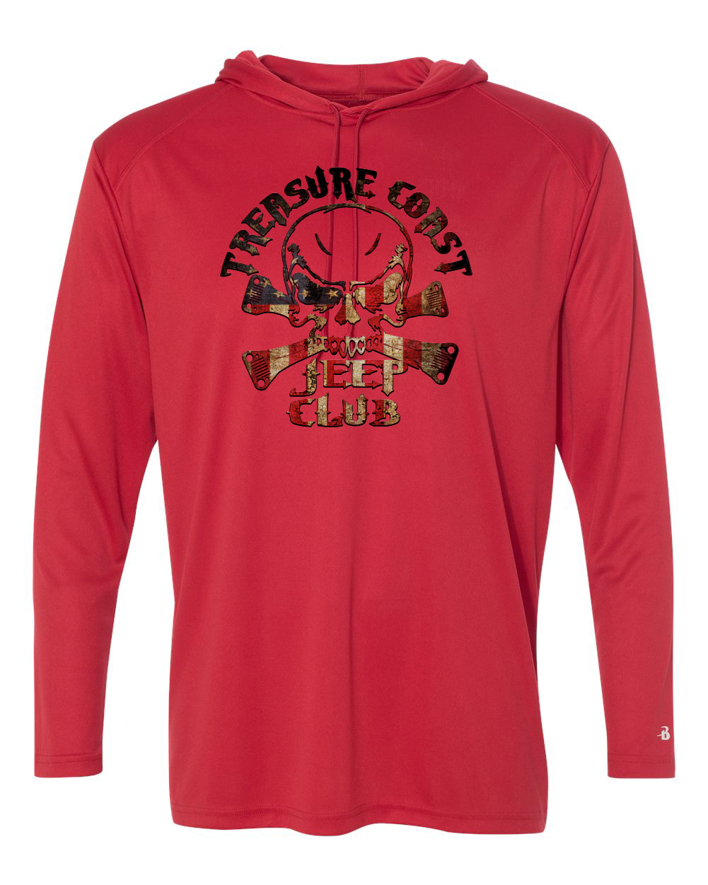 TCJC Logo Badger 4105 - Long-Sleeve Performance Hooded Tee (Copy)