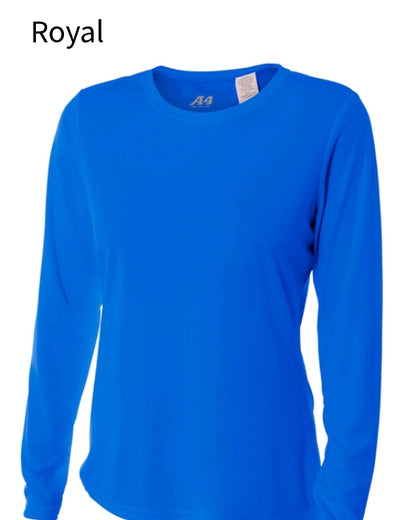 A4 NW3002 Ladie's Long Sleeve Cooling Performance Crew Shirt