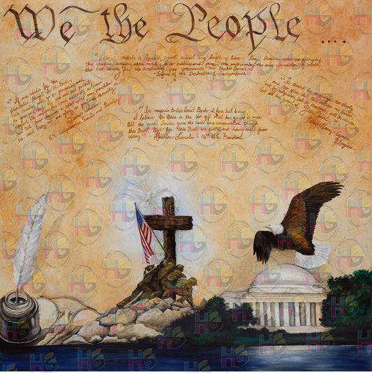 We The People Stretched Canvas - Patriot